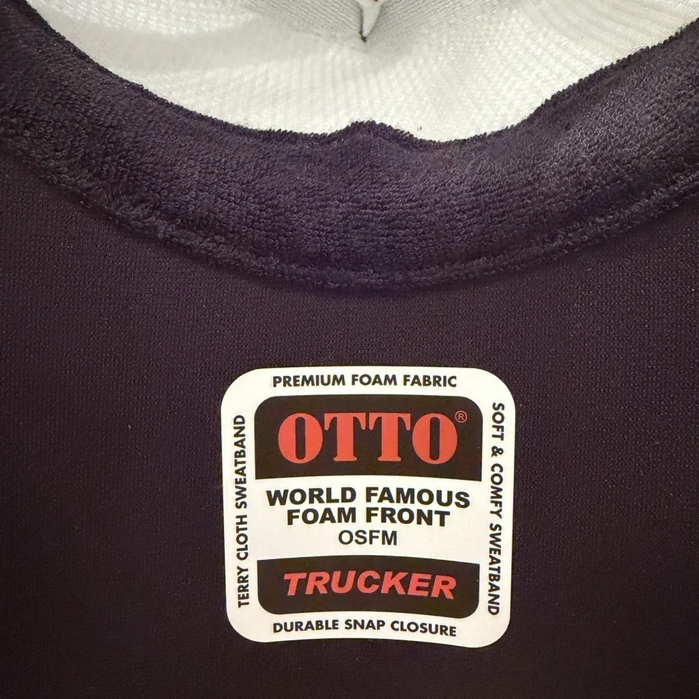 NWT Custom Made Fat & Happy Black and Yellow Otto Trucker Hat
